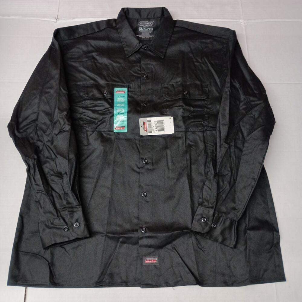 Dickies Work Shirt Men's Size XL Black‎ Temp Control L/S New